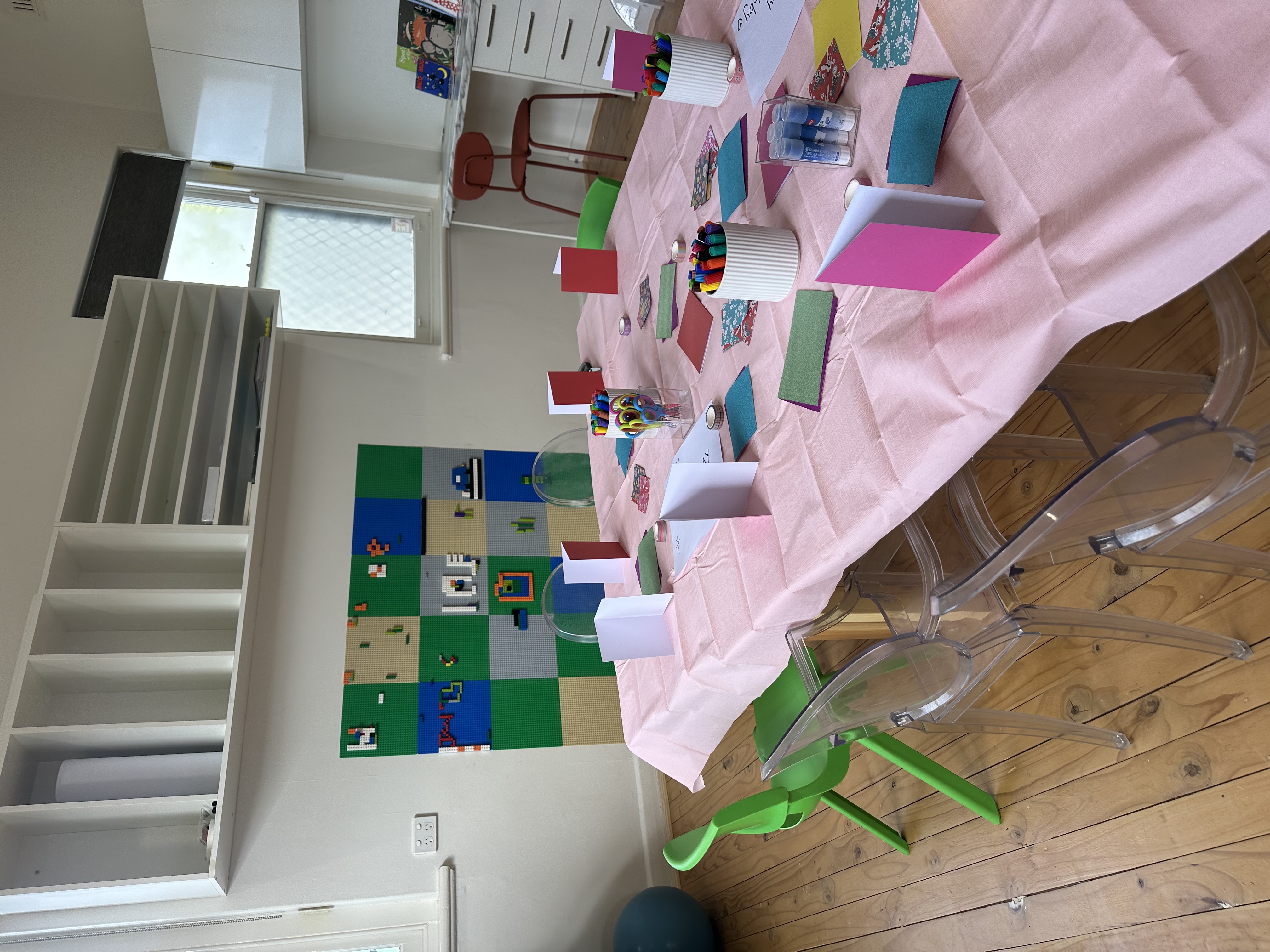 Child painting at Mini Ivy birthday party