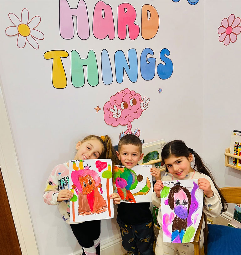 Mini Ivy art lesson
