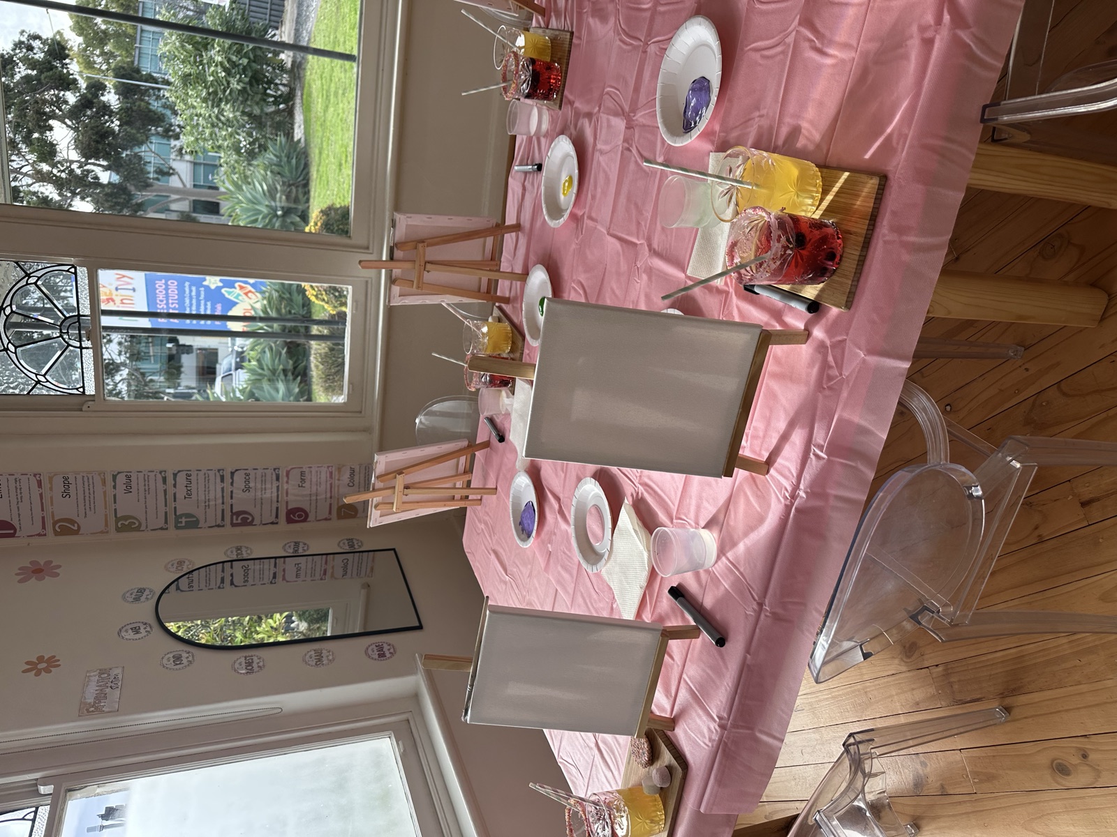 Take-home artwork at Mini Ivy birthday party