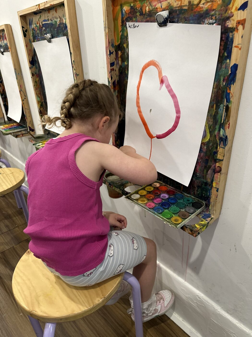 Painting session at Mini Ivy art studio, a short drive from Norwood